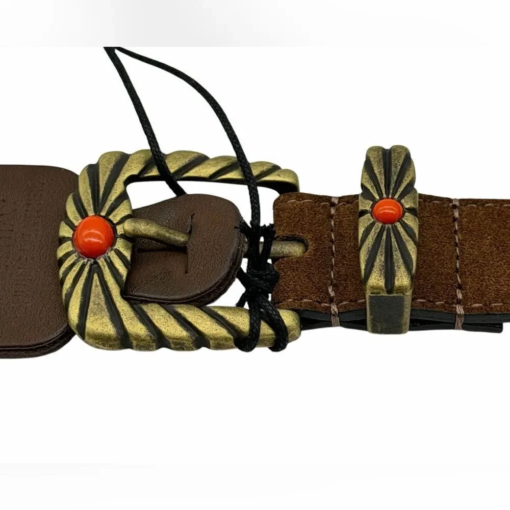 NWT Cuoieria Artigiana Luxury Leather Brown Belt L Italy
